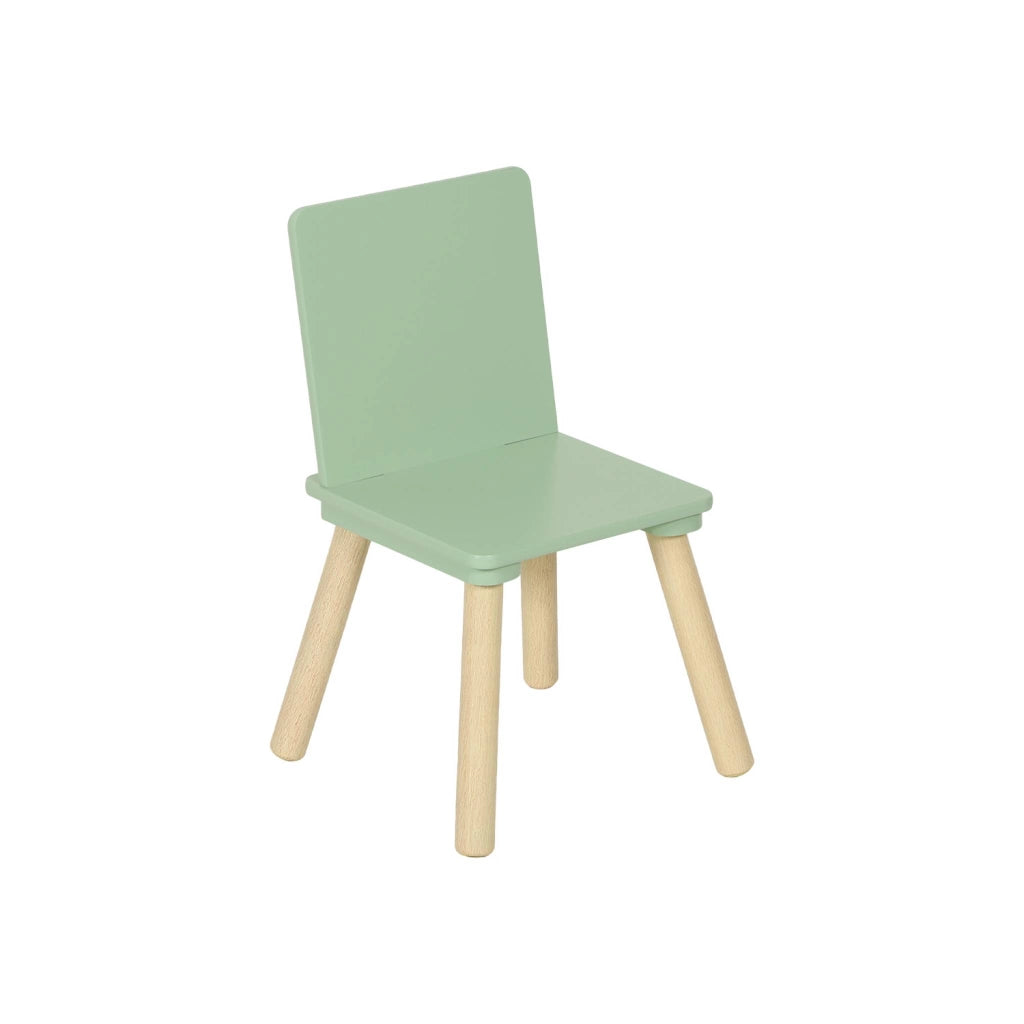 Set tavolo rettangolare per bambini in legno di pino con 4 sedie,