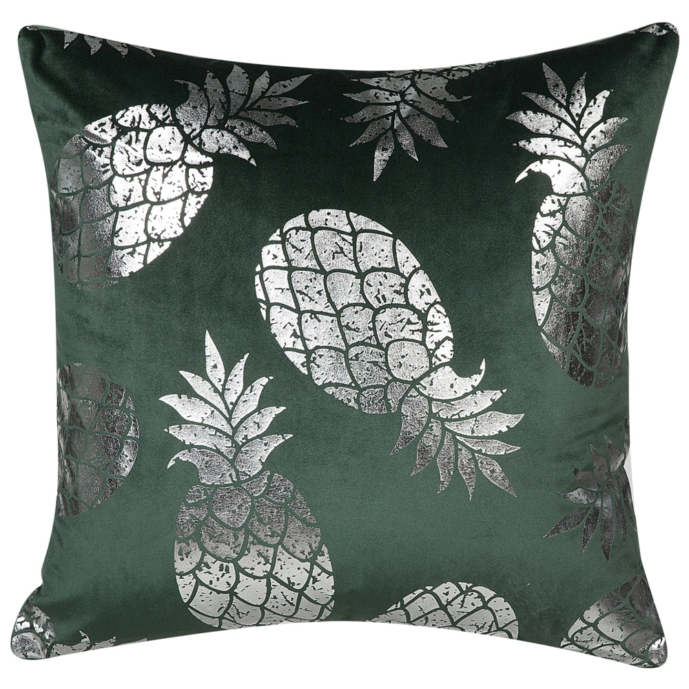 Set di 2 cuscini decorativi Motivo ananas verde 45 x 45 cm stampa Accessori decorativi glamour