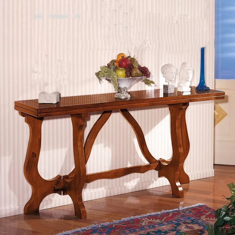 Tavolo consolle in legno apribile misura l.160 p.40 h.81(aperto 160x80) - Mobili 2G