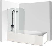 Badaia 5 mm spessa Vetro trasparente Badaia schermo 2 pezzi pieghevole 100x140cm argento