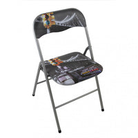 Sedia da Giardino Pieghevole Slim 44x45x79 h cm in Acciaio New York