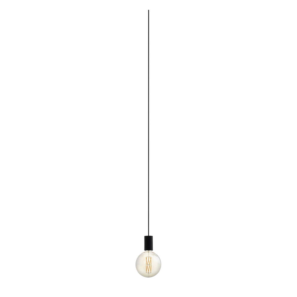 Lampadario A Sospensione Contemporaneo Pozueta Acciaio Nero 1 Luce E27