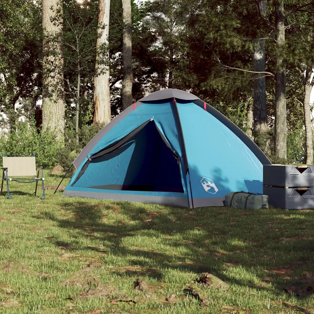 Tenda da Campeggio a Cupola per 4 Persone Blu Impermeabile 94763