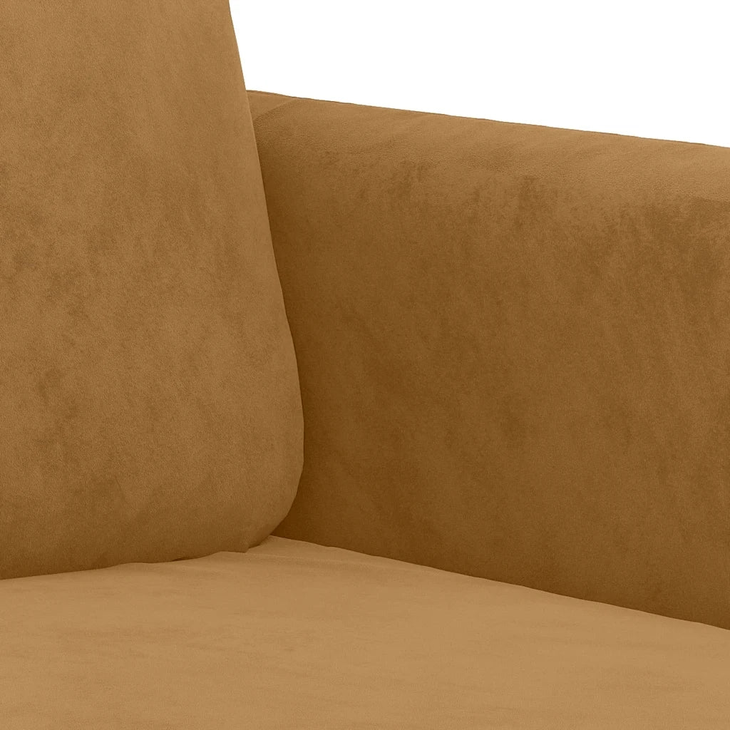 Poltrona-Divano Sedia-Poltroncina Marrone 60 cm Velluto 318622