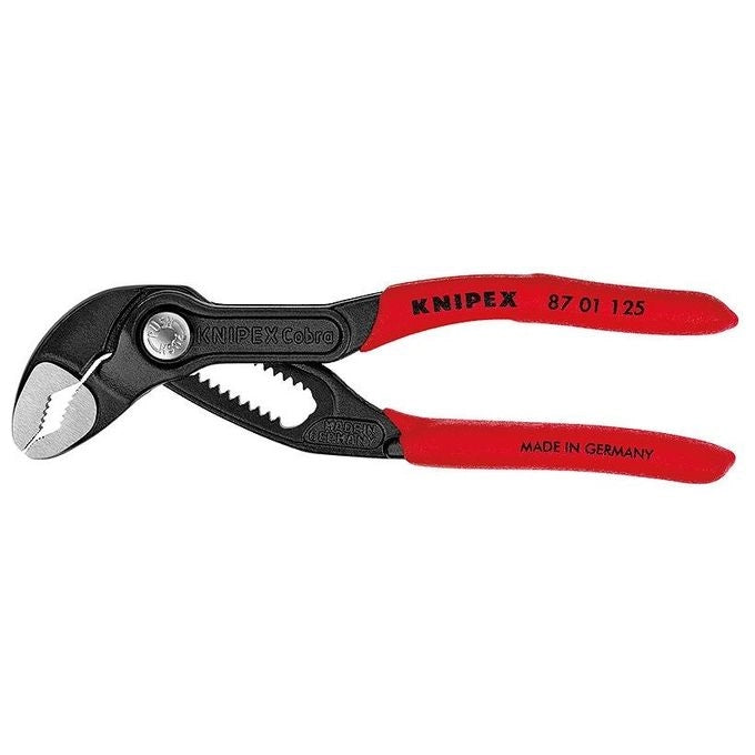 Knipex 87 01 125 Cobra Pinza regolabile per tubi e dadi 125 mm 13 posizioni acciaio cromo vanadio colore Grigio