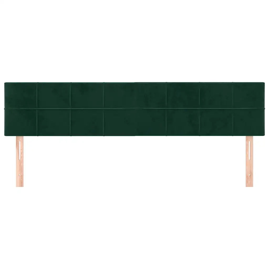 Testiere 2 pz Verde Scuro 100x5x78/88 cm in Velluto