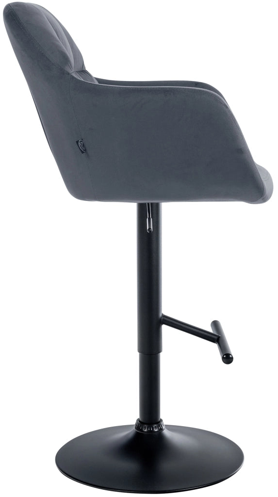 Barhocker Natoma Samt schwarz