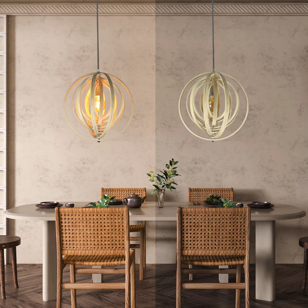 Lampada a sospensione ZMH a sospensione Flame regolabile in altezza E27