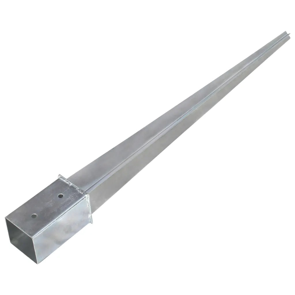 Picchetti di Terra 12 pz Argento 8x8x91 cm in Acciaio Zincato 145412