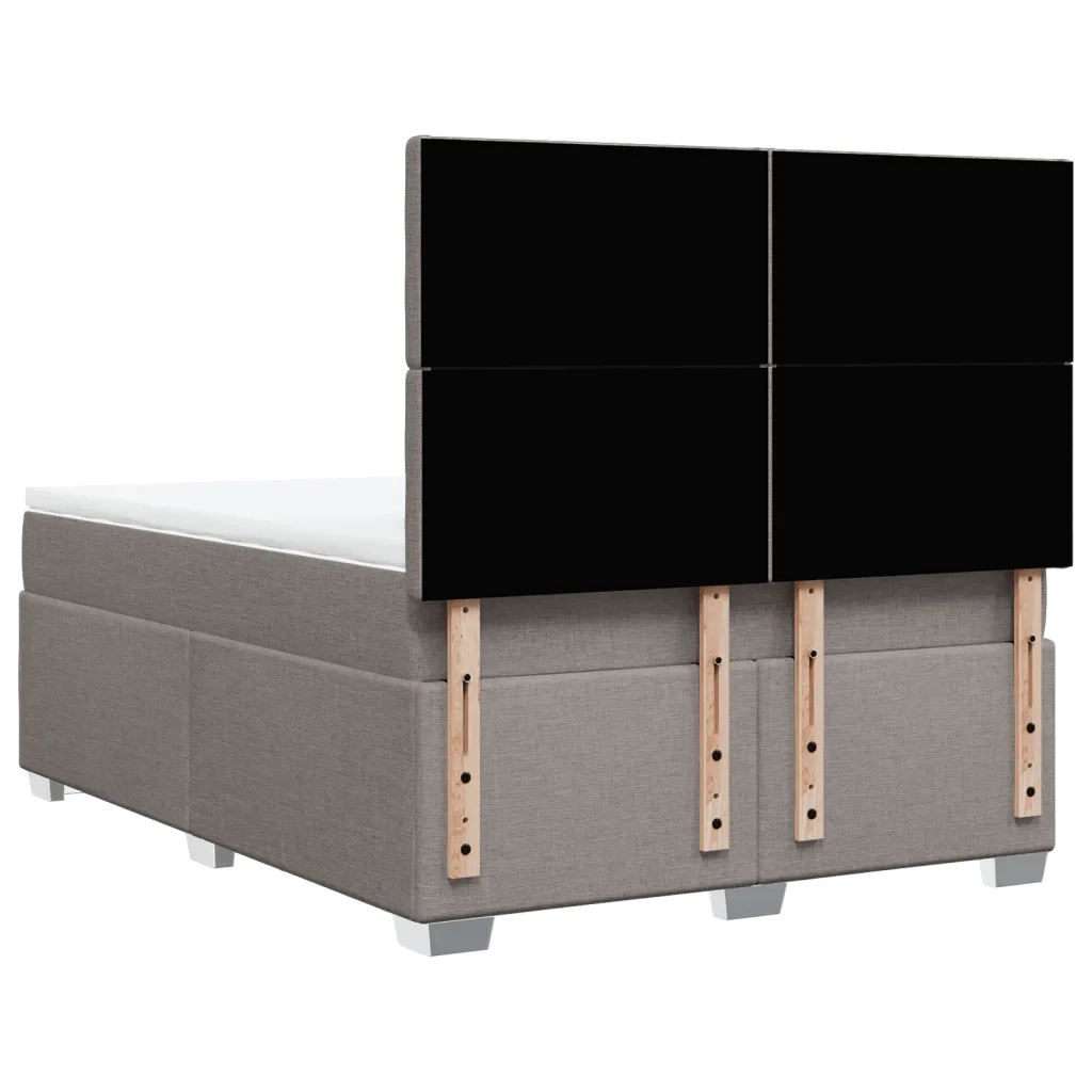 Giroletto a Molle con Materasso Tortora 140x200 cm in Tessuto 3290529