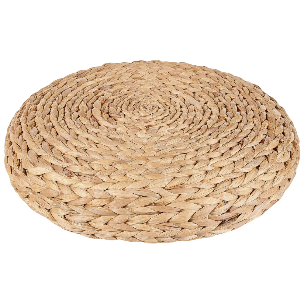 Cuscino da pavimento Giacinto d'acqua naturale 40 x 40 x 10 cm Pouf rotondo moderno Boho