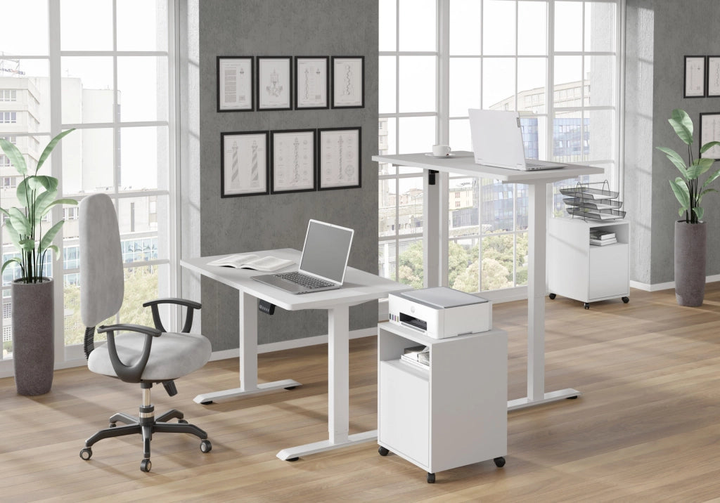 SCRIVANIA BIMOTION DESK 1S BIANCO OPACO BIANCO OPACO 120x65