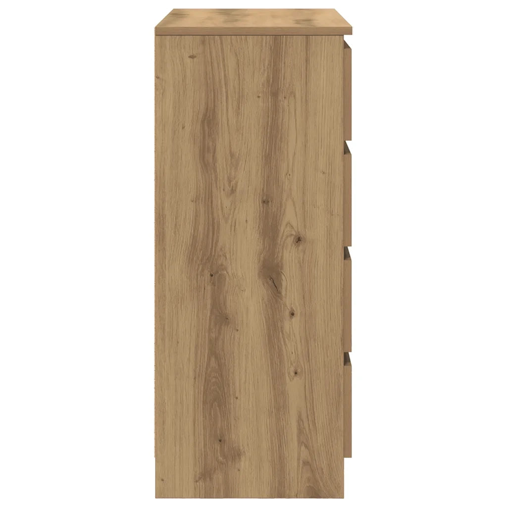 Credenza con Cassetti-Buffet-Armadio da cucina Rovere Artigianale 71x35x84 cm Truciolato