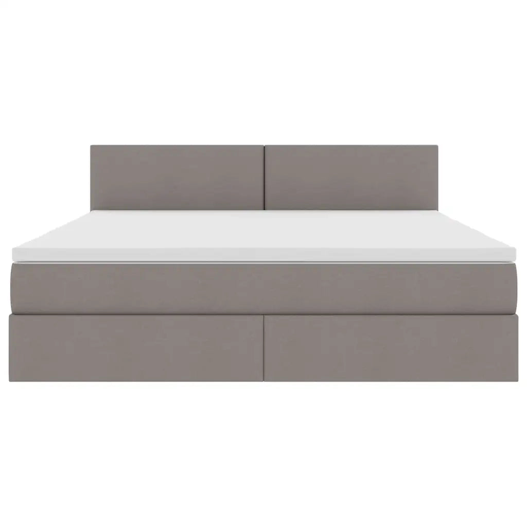 Letto con contenitore LED e materasso Tortora 160 x 200 cm