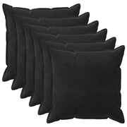 Federa 6 pcs HOUTEN Nero 55 x 55 cm Velluto 920366