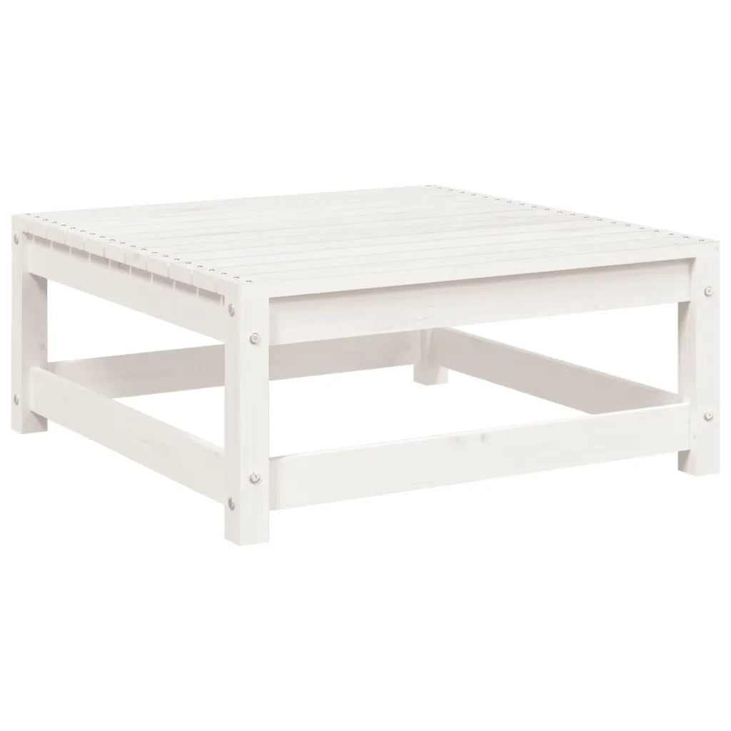 Set Divani da Giardino 9 pz Bianco in Legno Massello di Pino 3299354