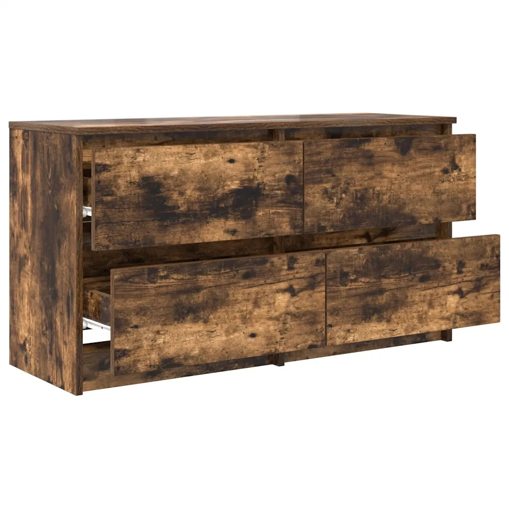 Mobile TV Rovere Fumo 100x35x54 cm in Legno Multistrato 861800