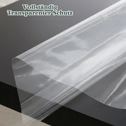 Tavolo da Cucina in Plastica Transparente e Lavabile 140 x 200 cm per Protezione della Tavola