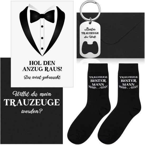 Apri-bottiglie con appendi-chiave per il matrimonio - Accessorio di compleanno unico - Design esclusivo - Calzini da sposo - Invito di nozze - Simbolo di amicizia e affetto - Regalo di nozze