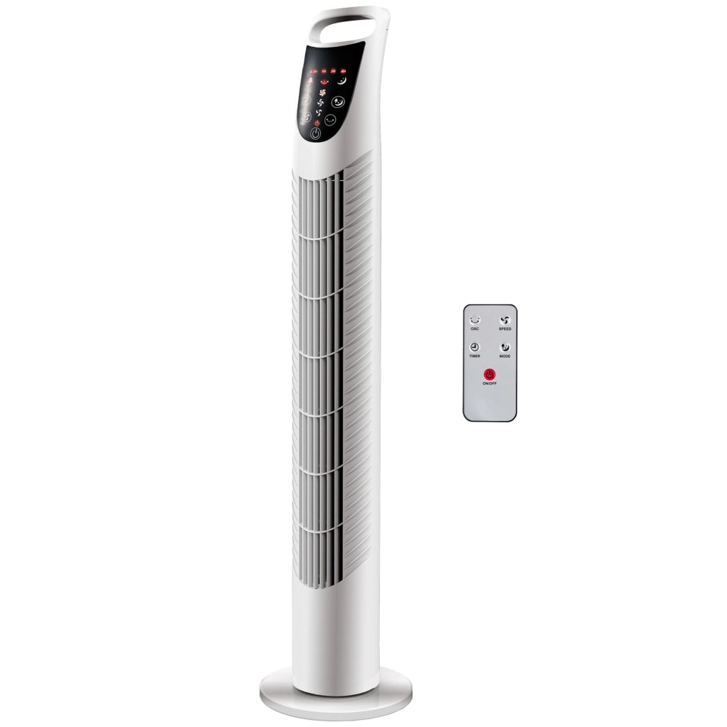 Ventilatore a Torre 40W con Telecomando ¨C Zephmum ¨C 18x78.5 cm Bianco