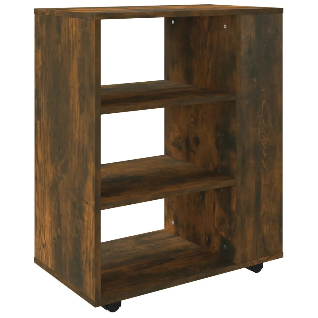 Armadietto con Ruote Rovere Fumo 60x35x75 cm Legno Multistrato 815966
