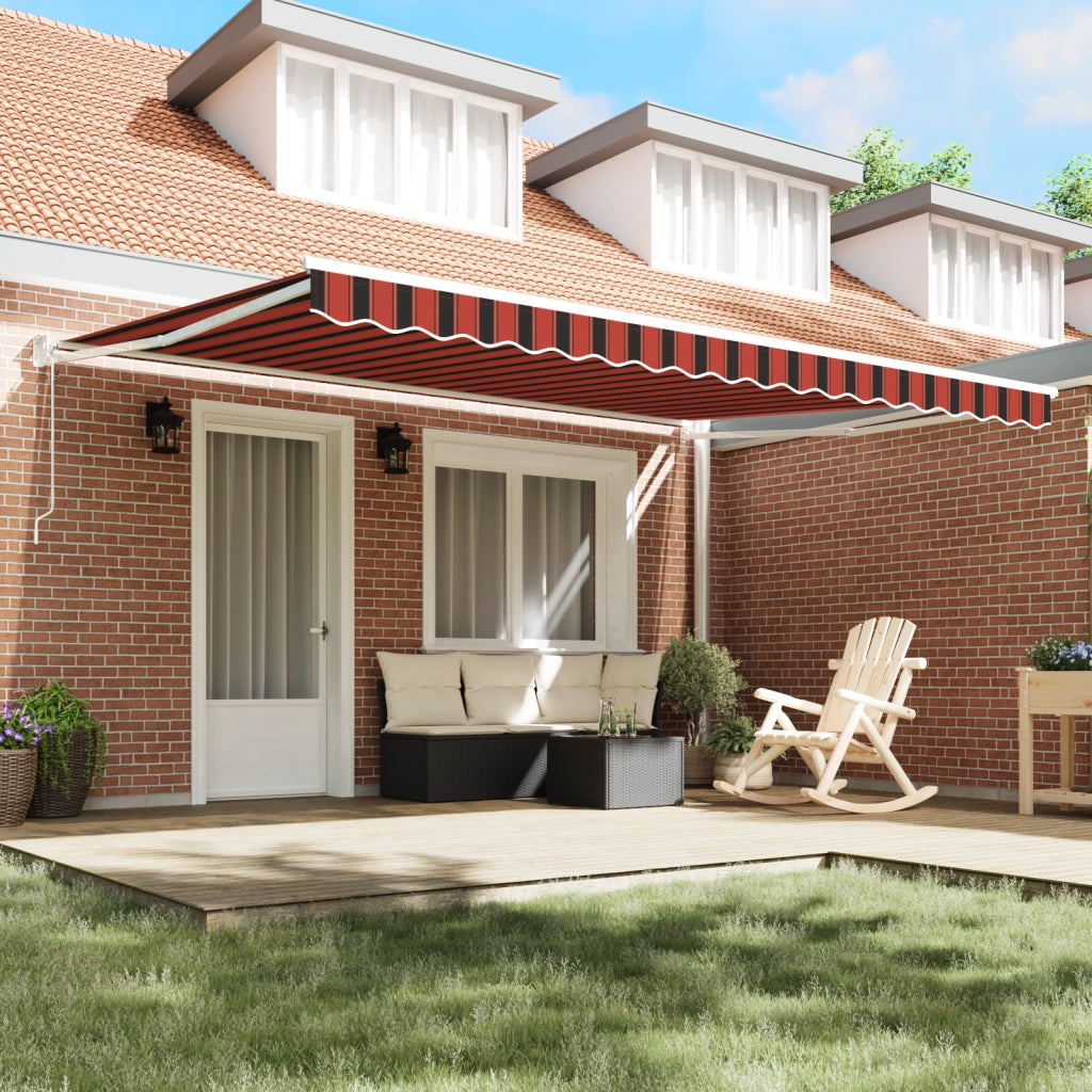 Tenda retrattile automatica arancione e marrone 450x300 cm