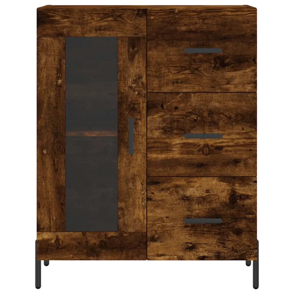 Credenza Rovere Fumo 69,5x34x90 cm in Legno Multistrato 828057
