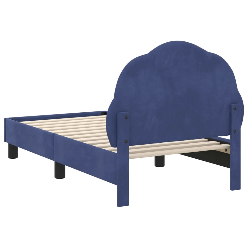Struttura letto per bambini con testata Blu Polizia 70 x 140 cm
