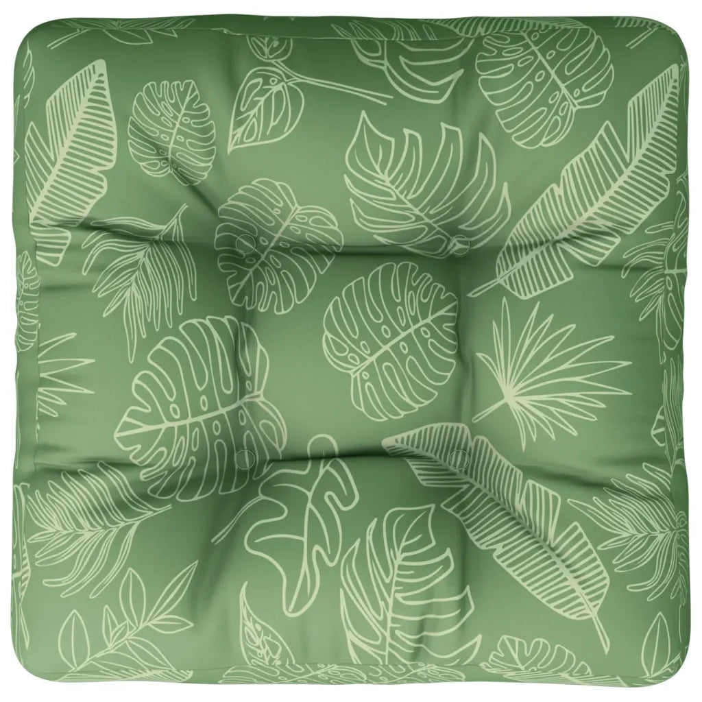 Cuscino per Pallet Motivo a Foglie 60x61,5x10 cm Tessuto Oxford 360897