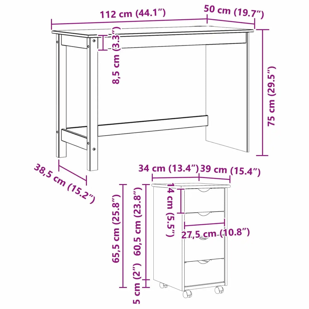 Set di Scrivania e Armadietto 2 pz Grigio 3438772