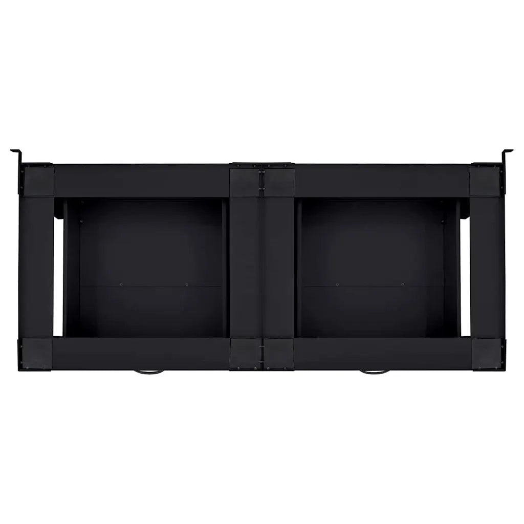 Pedestallo per Lavatrice 2 pcs Nero 127 x 54,5 x 32,5 cm 42022036