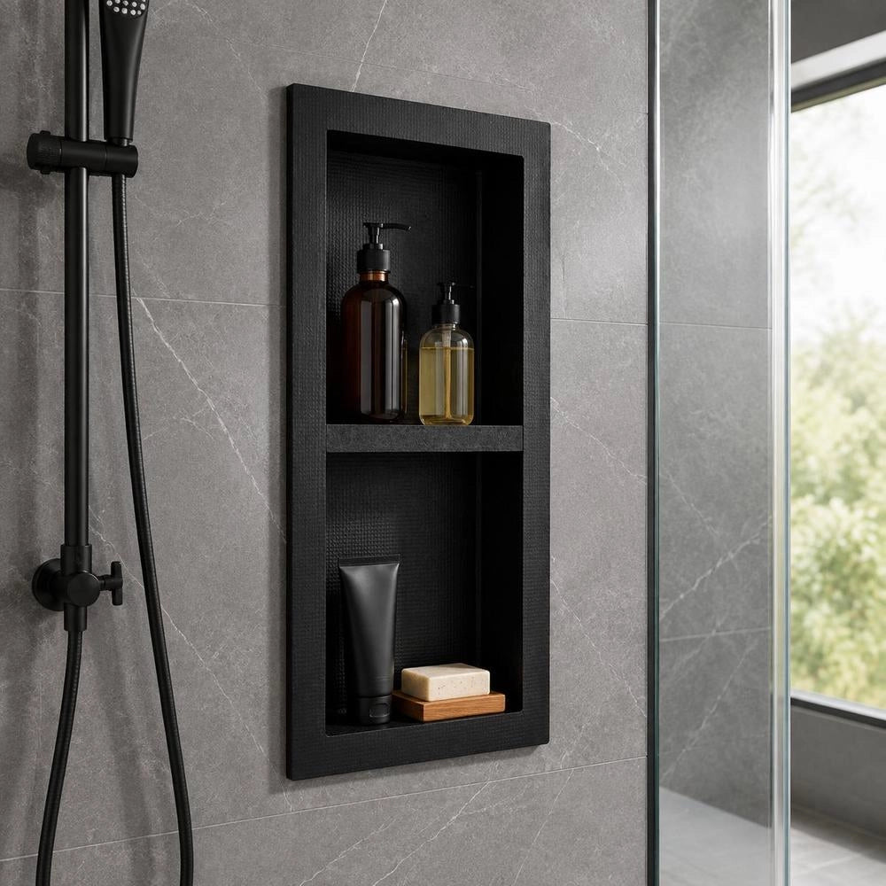Wall Niche 10x40.64x81.28cm Shower Niche Tileable Niche Double-layered Waterproof Niche Installation Back Wall Material (XPS, Wood, Cement) Suitable For Bathroom Bedroom Study