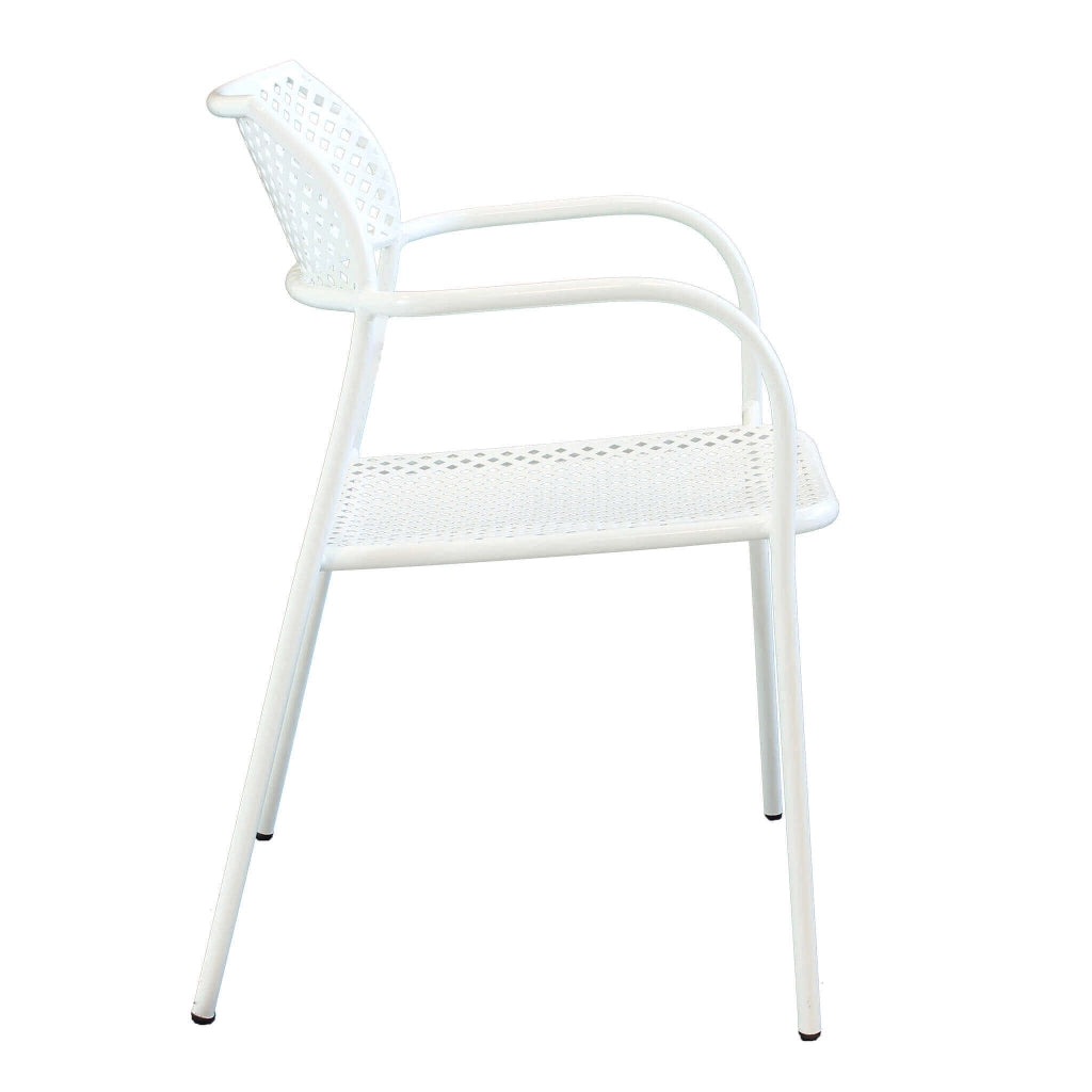 Poltrona da Giardino Impilabile in Acciaio cm 56x56x78 - MATHEW