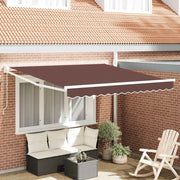 Tenda Sole Retrattile Manuale 300x250 cm Marrone 3215698