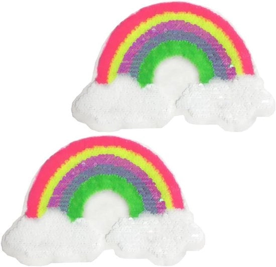 Set di Pailletten Omkeerbare per Bordatura - Regenboog - Set da 2 - Prodotti per Ricamo e Decorazione