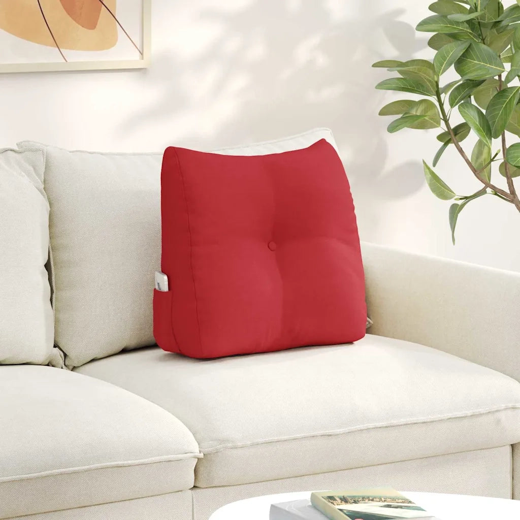 Cuscino per Schiena | Cuscino dorsale Rosso 45 x 24 x 50 cm Tessuto