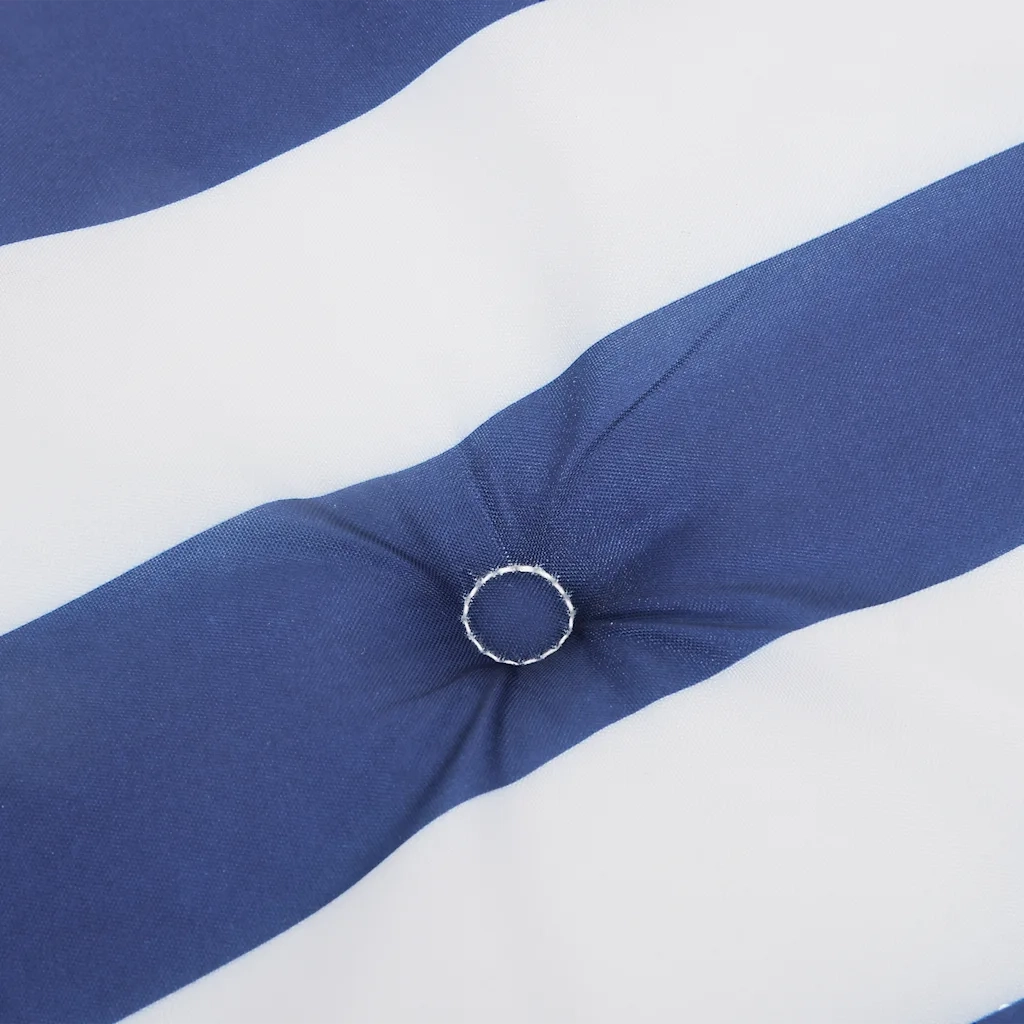 Cuscini per Sedia 2 pz | Cuscini per sedie Strisce Bianche e Blu 50x50x4 cm Tessuto