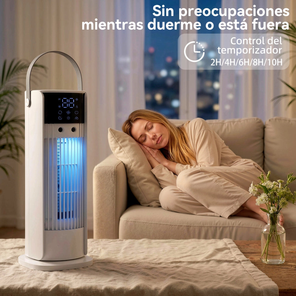 Ventilatore da Scrivania con Luce LED RGB ¨C Zephmum ¨C Bianco