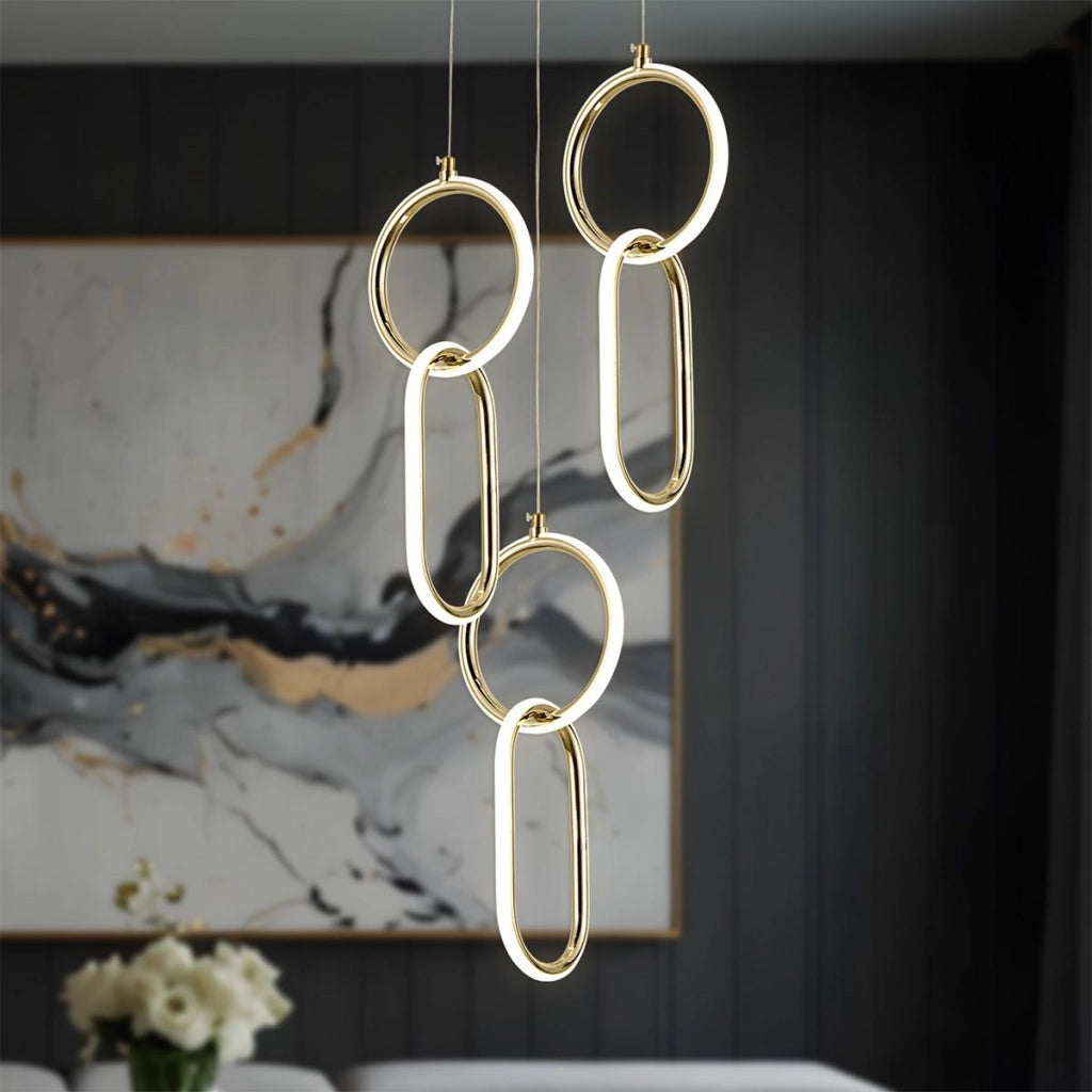 Lampada A Sospensione Led G077-3cpr Gold