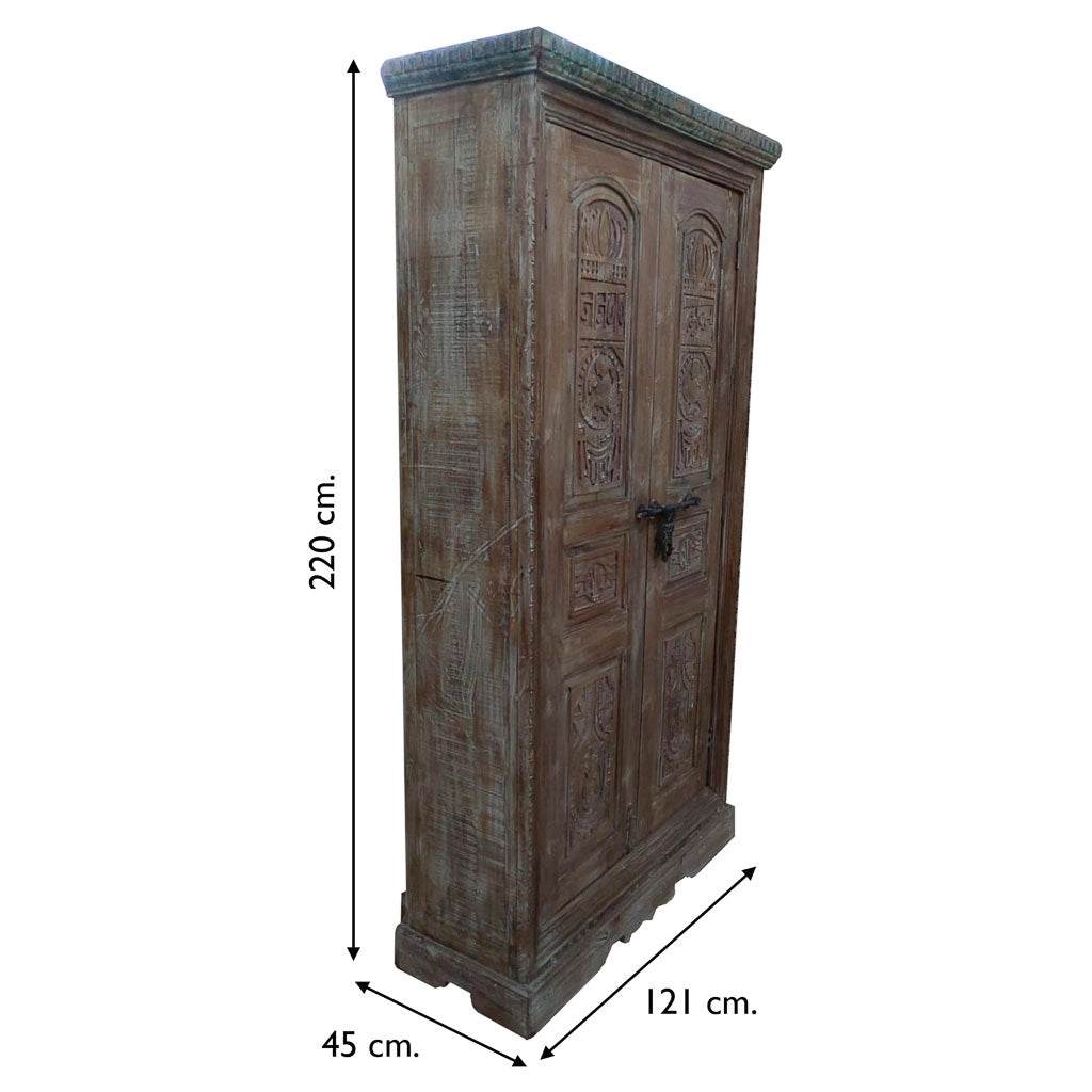 Armadio in legno marrone 121x45x220h