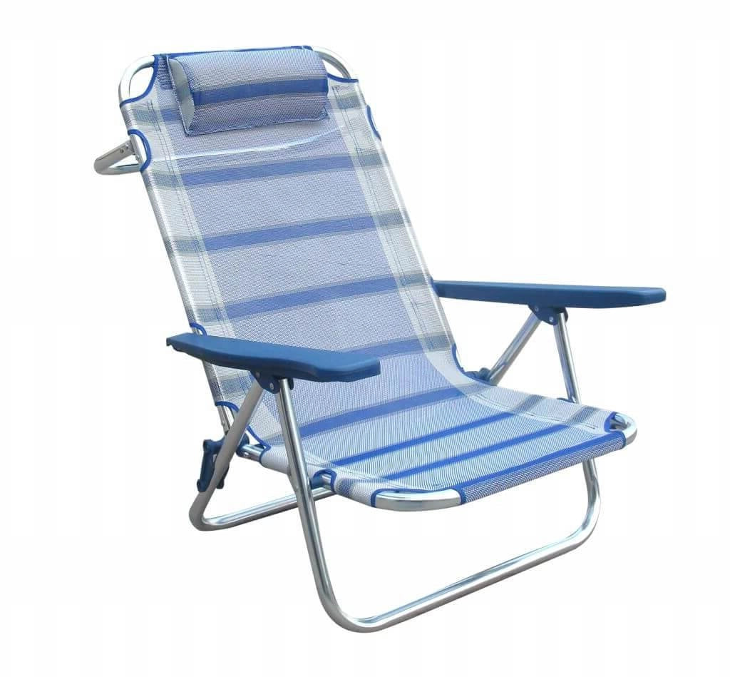 Spiaggina mare prendisole con braccioli in Alluminio Textilene cm 68x68x83 - KIAN