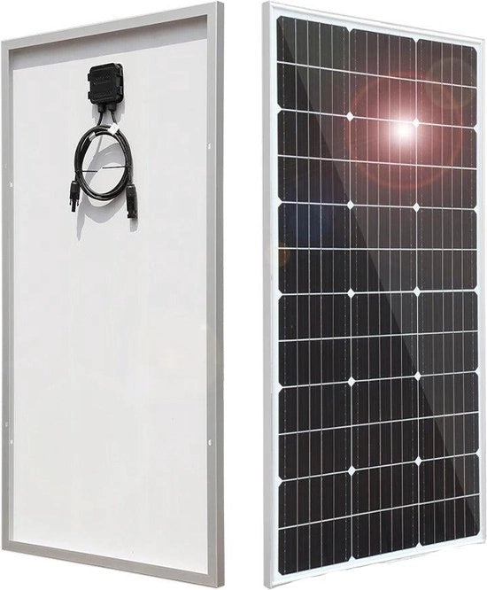 Pannello solare - Impermeabile - Vetro resistente - Rigido - Per sistema domestico o imbarcazione - 2x150w - Silicio monocristallino - Nero