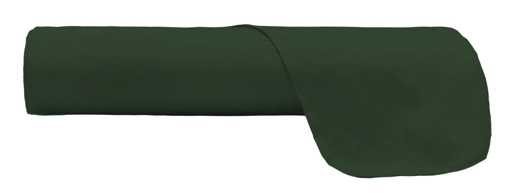Lenzuolo Sopra Singolo in Cotone Tinta Unita Verde Oliva
