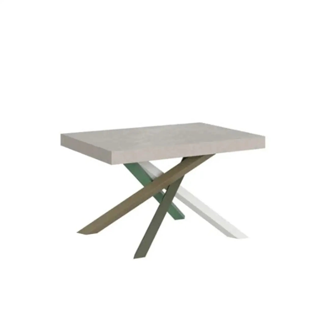 Tavolo allungabile 140/400x90 cm Volantis cashmere gambe multicolore 4/A