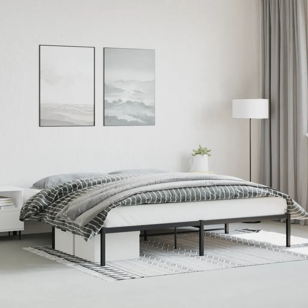 vidaXL Giroletto in Metallo Nero 200x200 cm