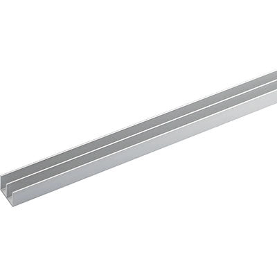 PROFILO CANALINA DOPPIA ARCANSAS - ALLUM ARGENTO S.MM 1,0 MM 20X18 H.CM 100- 5 pezzi