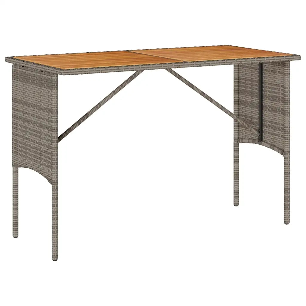 Set da Pranzo da Giardino 3 pz con Cuscini in Polyrattan Grigio