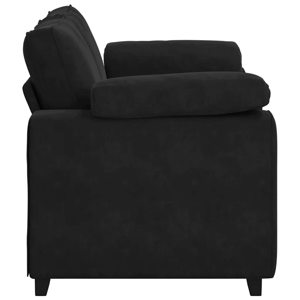vidaXL Divano Divanetto Nero 120 cm in Velluto