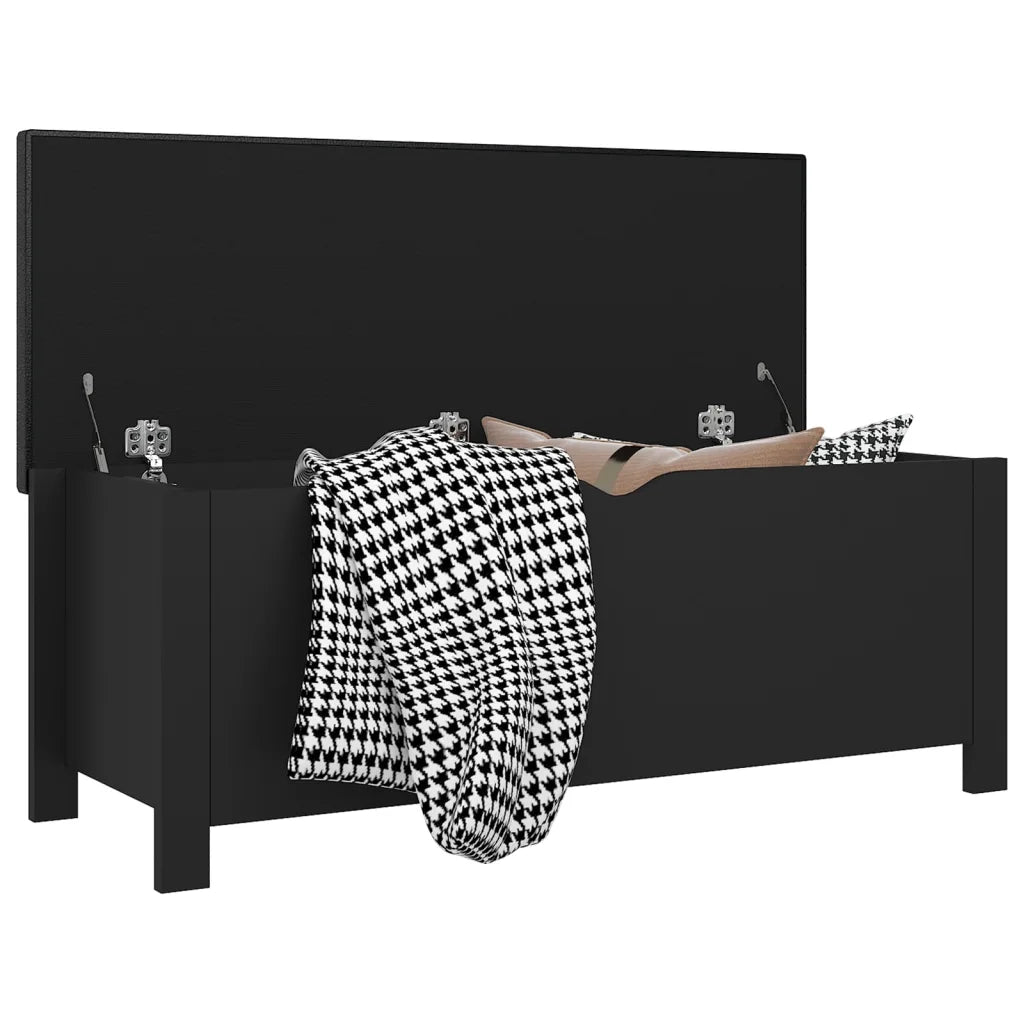 Cassapanca con Cuscino Nera 105x40x45 cm in Truciolato cod mxl 58779