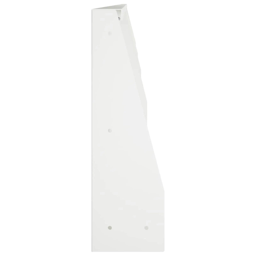 Muro di contenimento 4 pz 100 x 12 x 50 cm Acciaio Bianco 3449045
